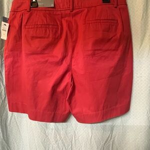 Talbots Red Flat-Front perfect 7 inch tailored Shorts